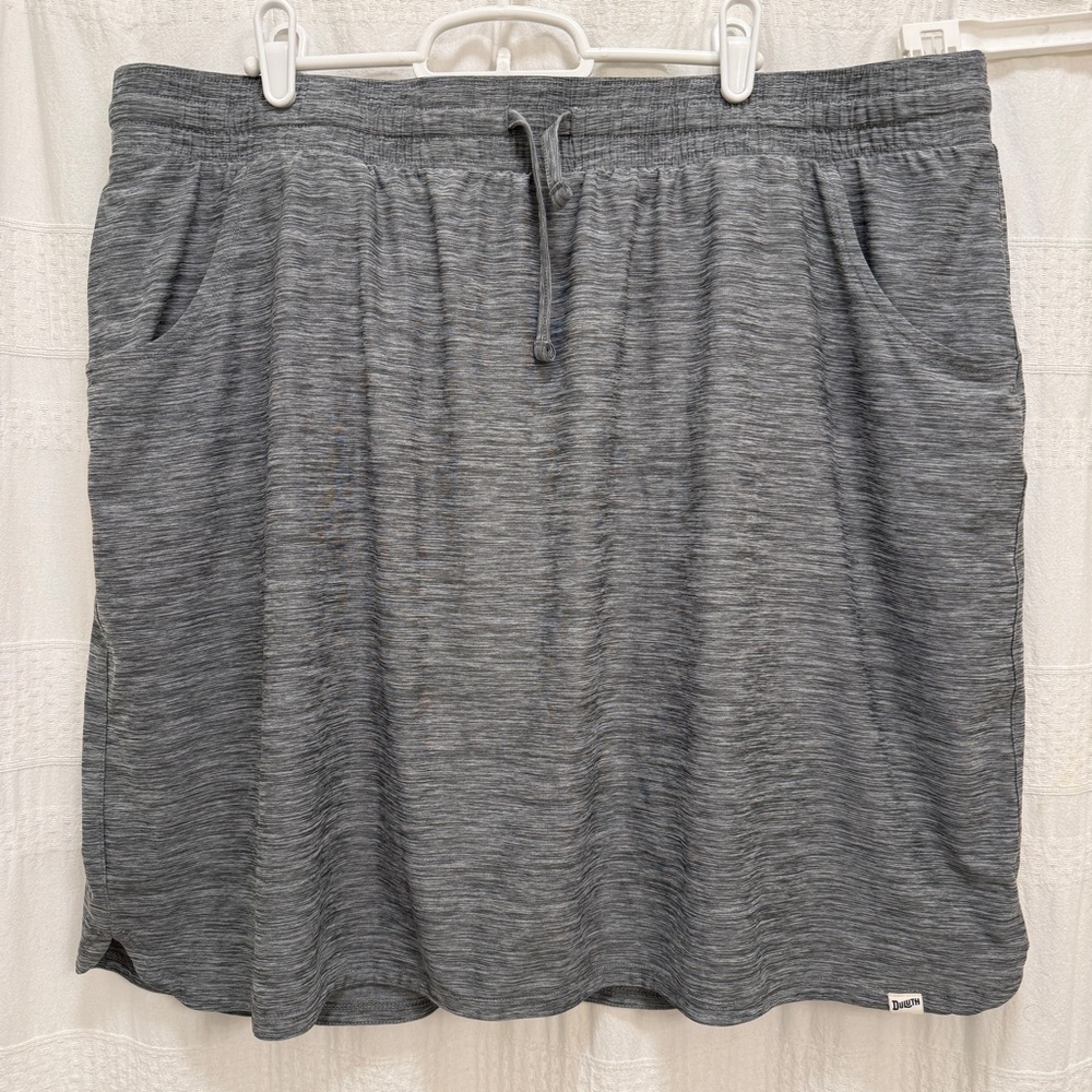 Duluth Trading Athletic Skort Gray Womens XXL Performance Skirt Sporty Pockets